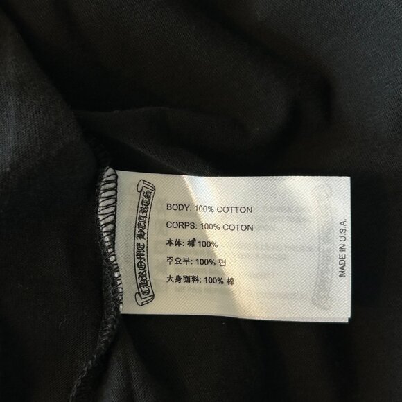 Chrome Hearts Black & Pink Neck Logo Longsleeve T-Shirt - Picture 4 of 7